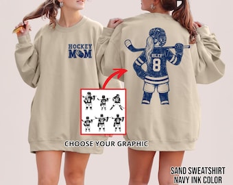 Hockey Player Graphic Choice, Customized Hockey Mom Dad Sweatshirt, Hockey Player Graphic Choice, Customized Hockey Mom Dad Hoodie
