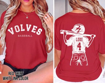 Gildan Custom Baseball Team Name,Baseball Player Graphic Choice,Your Name Number Baseball Shirt