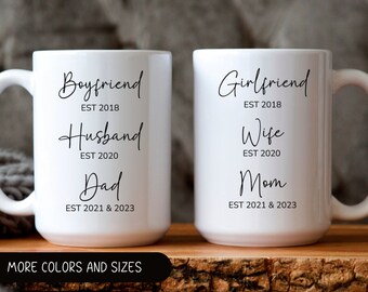 Personalized New Dad Coffee Mug, Pregnancy Announcement Gift