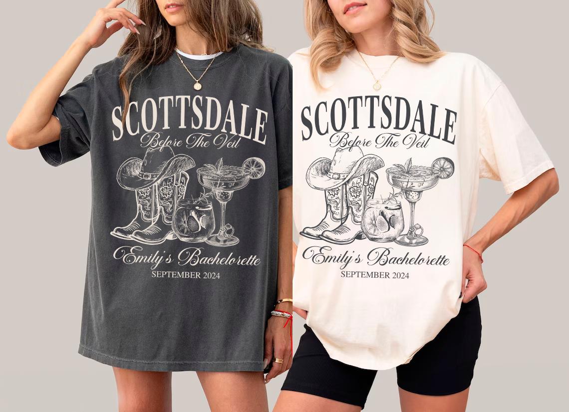 Scottsdale Bachelorette Shirts,Scottsdale Bachelorette Party T Shirt,Personalized Luxury Bachelorette Merch,Scottsdale Before The Veil Shirt