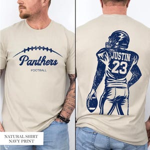 Personalized Football Team Shirt,Customized Football Dad Shirt, Football Player Graphic Choice, Your Name Number Football Shirt
