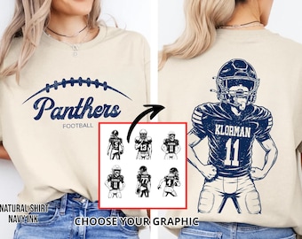 Custom Football Mom Shirt, Personalized Player Graphic, Team Gift