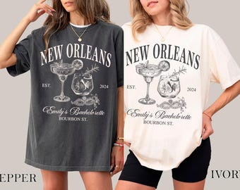 Custom New Orleans Bachelorette T-Shirts: Mardi Gras Girls Trip