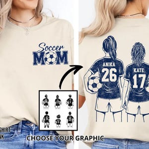 Customized Soccer Mom Shirt,Soccer Player Graphic Choice,Your Name Number Soccer Shirt,Soccer Mom Shirt,Custom Name and Number Soccer Tee