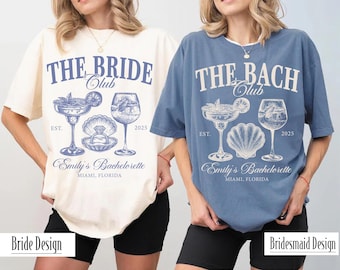 Custom Bachelorette Comfort Colors Shirt, Bride/Bach Club, Bridal Party Gift