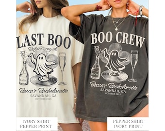Last Boo Bachelorette Party Shirt, Halloween Bridal Party Tee