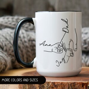 Personalized Dad Coffee Mug,You Hold My Hand,Dad Mug With Kids Names,Dad And Kids Hands Cup,Dad Gift From Kids,Dad Coffee Cup,dad gift mug