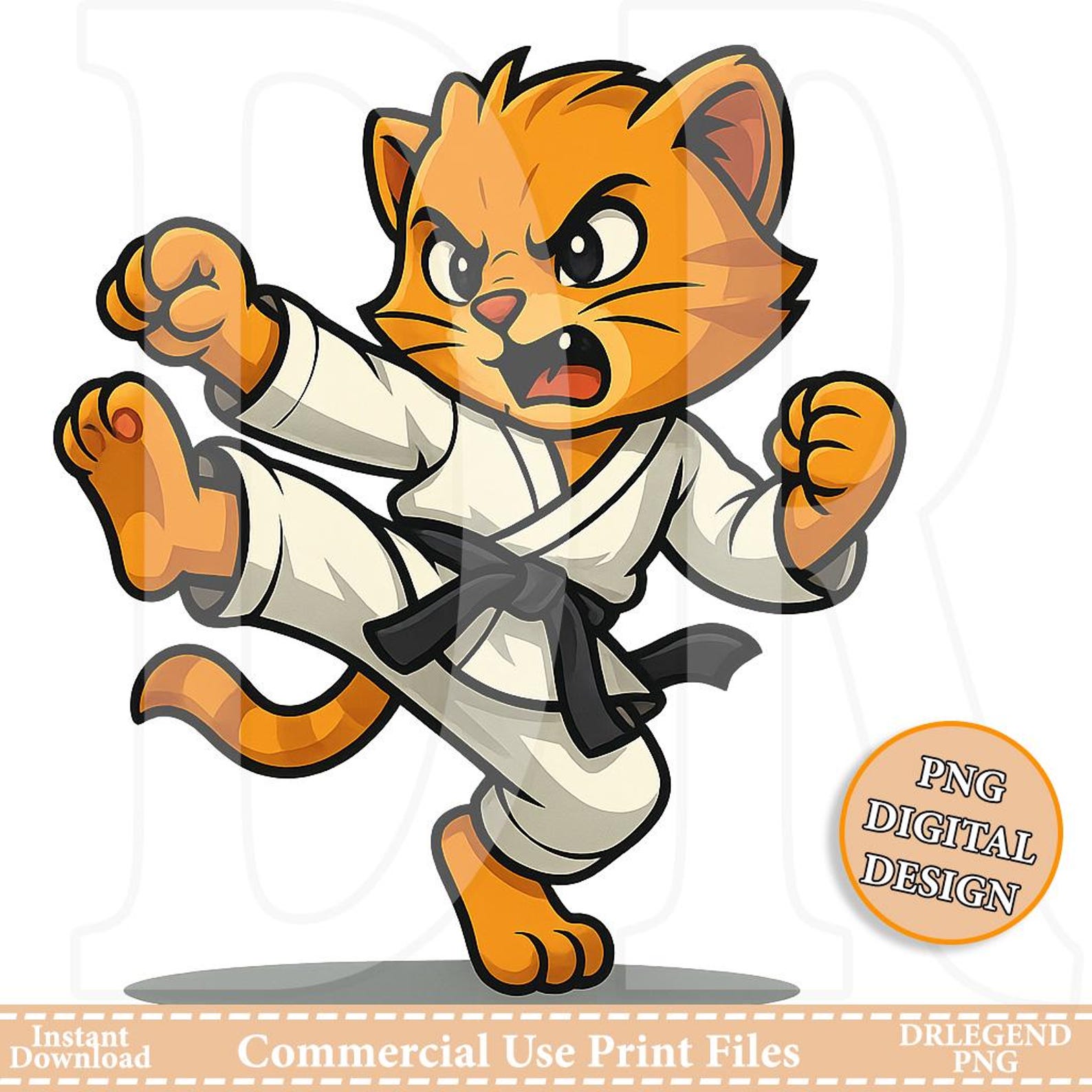 Karate Cat PNG Martial Arts Cartoon Animal For Kids Shirts karate-cat-png-martial-arts-cartoon-animal-for-kids-shirts