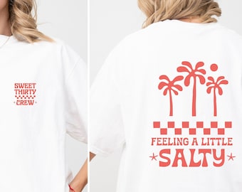 Reserviert für *ANNA* Feeling a little Salty Retro T-Shirt | Geschenk für Freundin | Vintage T-Shirt | Boho T-Shirt | Retro Shirt |Surf Look