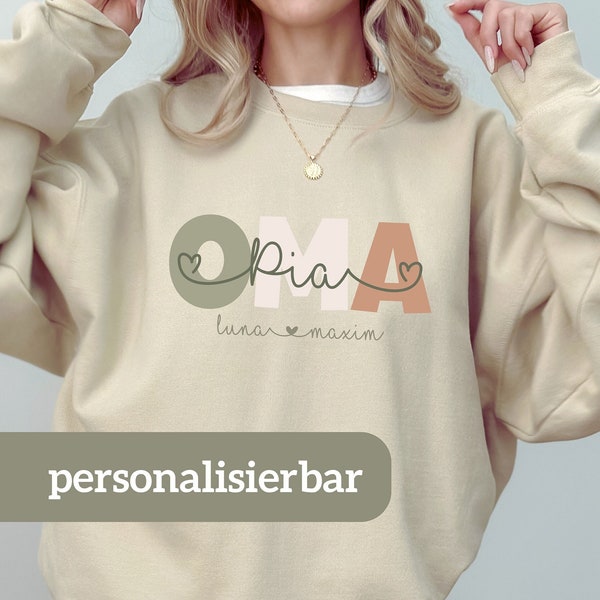 Oma Sweatshirt personalisiert | Geschenk für Oma | Weihnachtsgeschenk | Schwangerschaftsverkündung | Oma Sweatshirt | Oma Sweatshirt | Oma