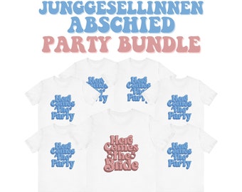 JGA Party Bundle | Junggesellinnen Abschied | JGA| JGA T-Shirts | Bachelorette Party | T-Shirts für Braut | Here comes the Bride | Hochzeit