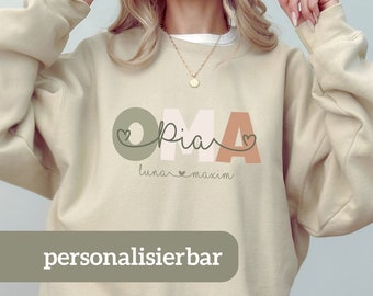 Oma Sweatshirt personalisiert | Geschenk für Oma | Weihnachtsgeschenk | Schwangerschaftsverkündung | Oma Sweatshirt | Oma Sweatshirt | Oma