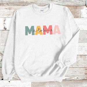 Mama Sweatshirt personalisiert Geschenk für Mama Muttertagsgeschenk Geschenk zur Geburt Mama Sweatshirt Mom Sweatshirt Bild 3