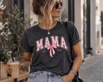 Personalized Mom T-Shirt with Birth Year | MAMA College Shirt | Gift for Mom | Personalized Gifts | Mother's Day Gift