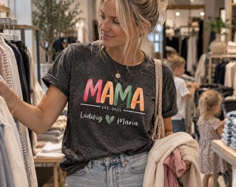 Personalized Mom T-Shirt with Child's Name | Personalized MAMA Shirt | Gift for Mom | Mother's Day Gift | Mom Gift