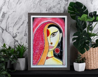 Rajasthani Art A4 size for Drawing Room, Living Room, Bedroom