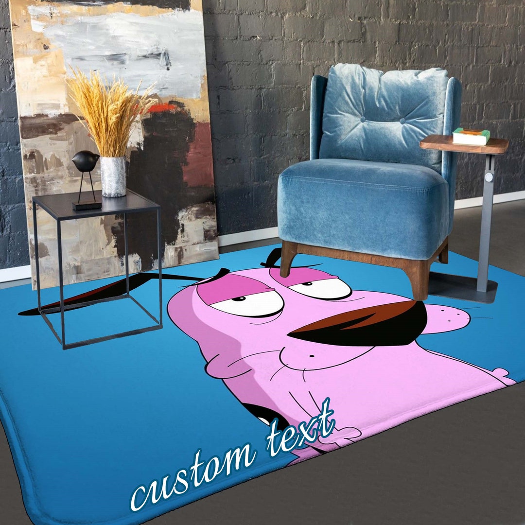 Courage the Cowardly Dog Carpet Custom Name Carpet 3D Printing Etsy