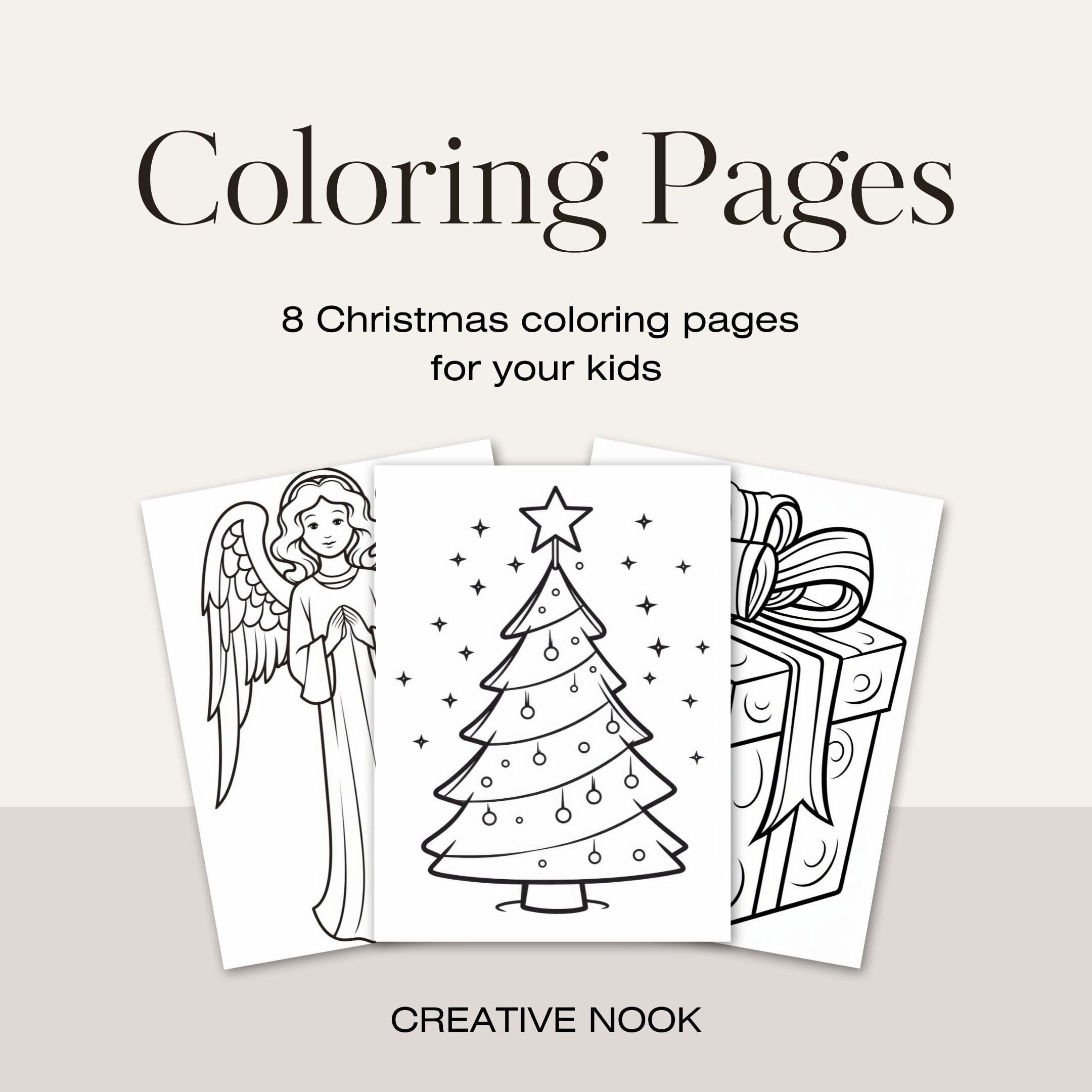 Printable Christmas Coloring Sheets Instant Download for - Etsy