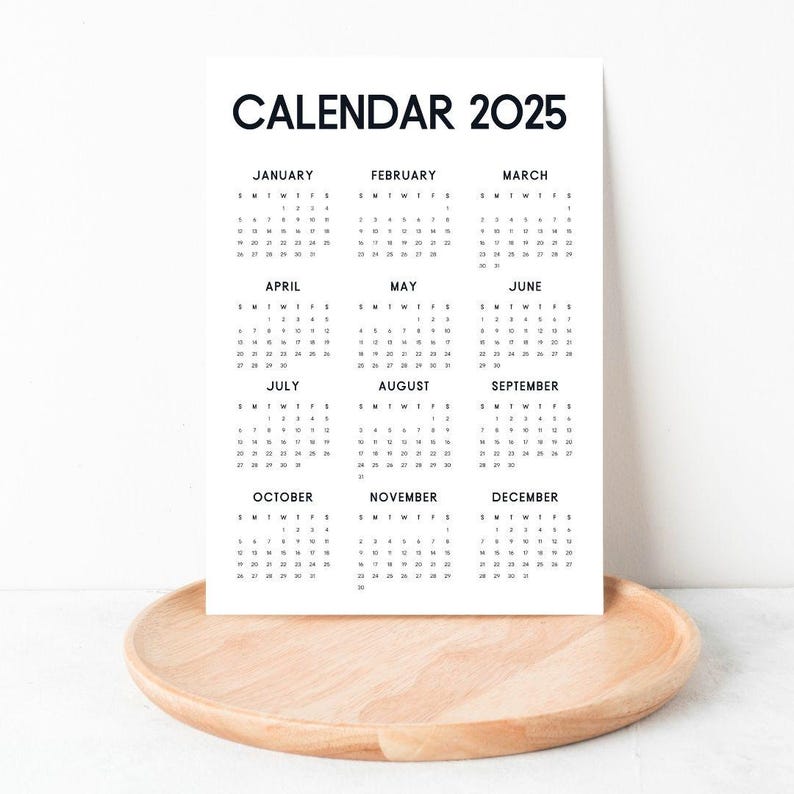 Jahreskalender 2025 zum Ausdrucken und Sofort-Download