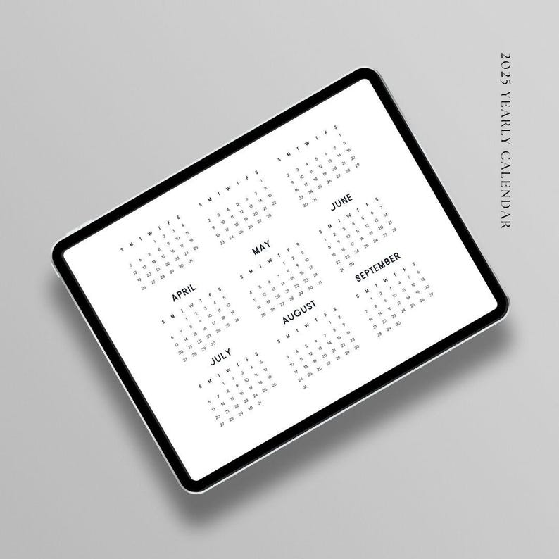 Jahreskalender 2025 zum Ausdrucken und Sofort-Download