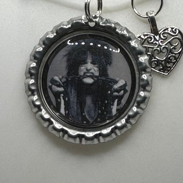 Nikki Sixx Motley Crue  Black and White B&W Necklace Pendant Jewelry