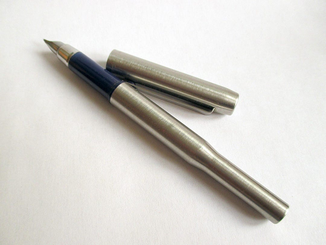 Parker 25 Fountain Pen Stainless Steel - Etsy