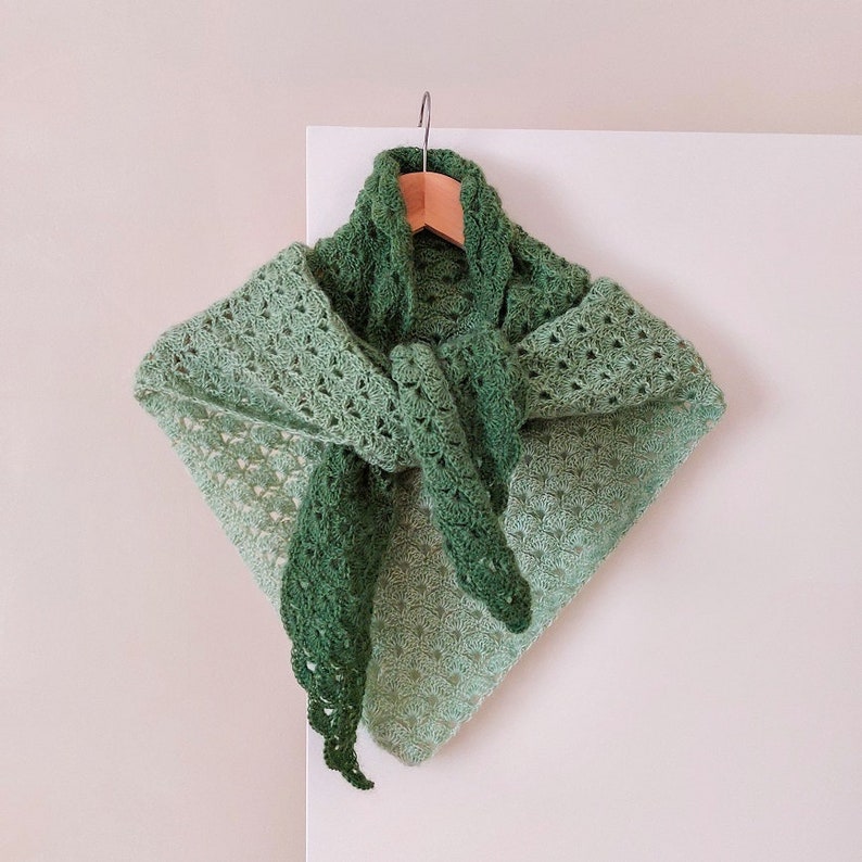 Shawl Calm and Relax Crochet Pattern. Shell Stitch Pattern Easy Shawl ...