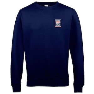 OFFICIAL Royal Navy Embroidered Pullover Sweatshirt - Officially Licensed UK Armed Forces Clothing - British Military Apparel