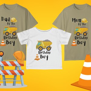 Construction Theme Mom of the Birthday Boy Matching Set
