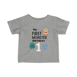 My First Monster Birthday Shirt - Silly Monster Theme 1st Birthday Tee, Family Matching Set Available