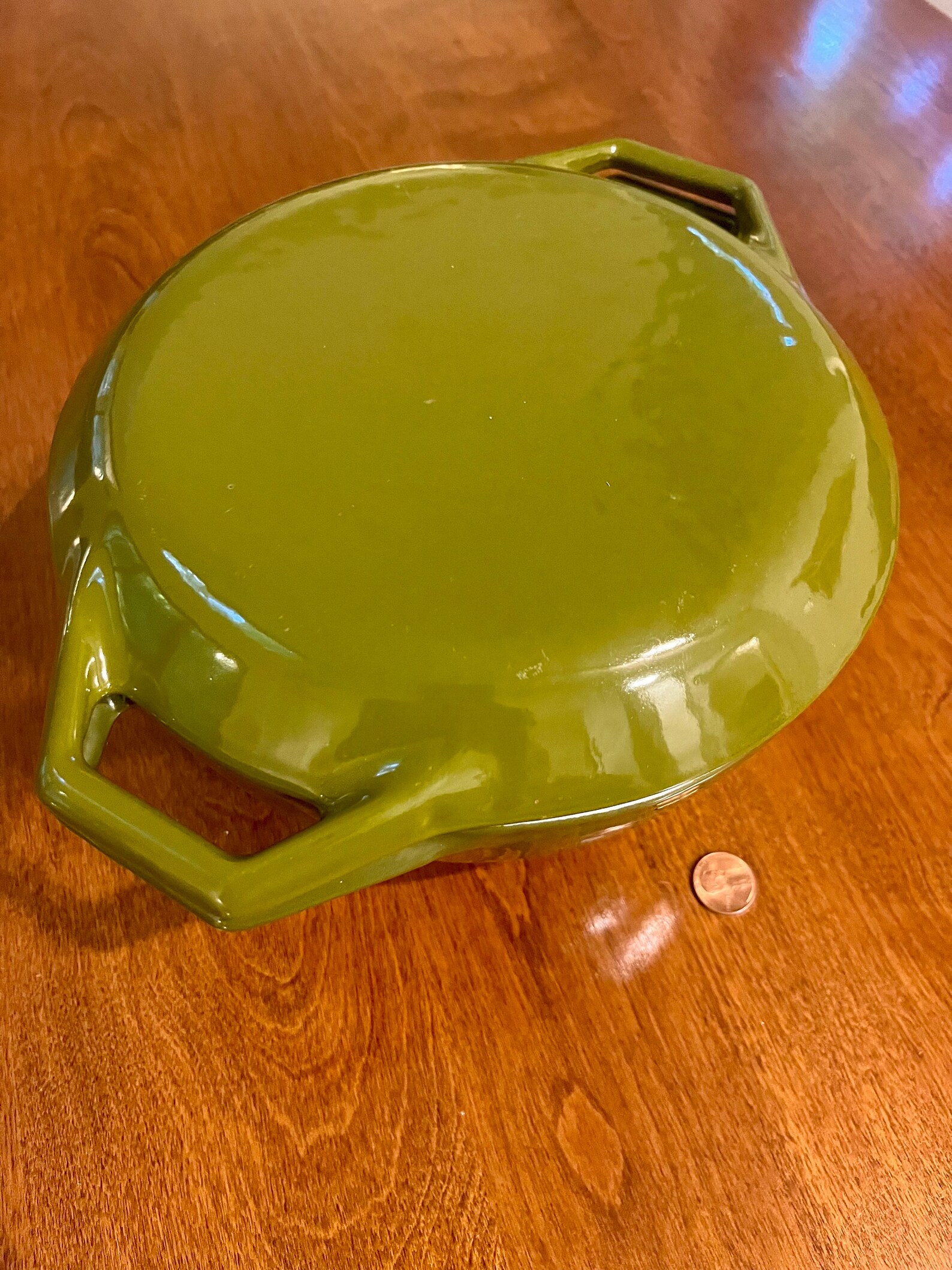 Copco Vintage D2 Cast Iron Avocado Enamel Dutch Oven With Lid Michael Lax Design Danish Modern