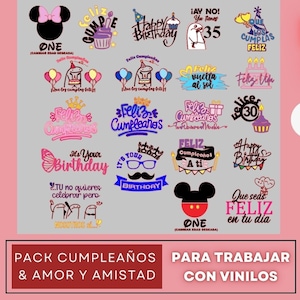 PACK OF PLANTILLAS Cumpleaños & Amor y Amistad