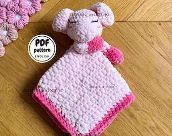 Crochet Schwein Lovey, Babydecke häkeln, Lovey für Baby gehäkelt, Geschenk für Baby, DIY Baby Geschenk, Häkelanleitung für Anfänger
