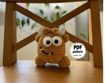 Crochet Monster Pattern, Crochet Pattern for Beginners, Cute Amigurumi Pattern, DIY Spring craft, Gift for Crochet Lover, Monster Plushie