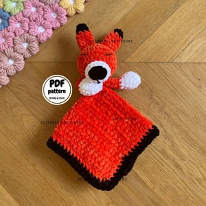 Crochet Fox Lovey, Crochet Baby blanket Pattern, Crochet lovey for baby, DIY baby shower gift, DIY Baby Gift, Crochet pattern for Beginner
