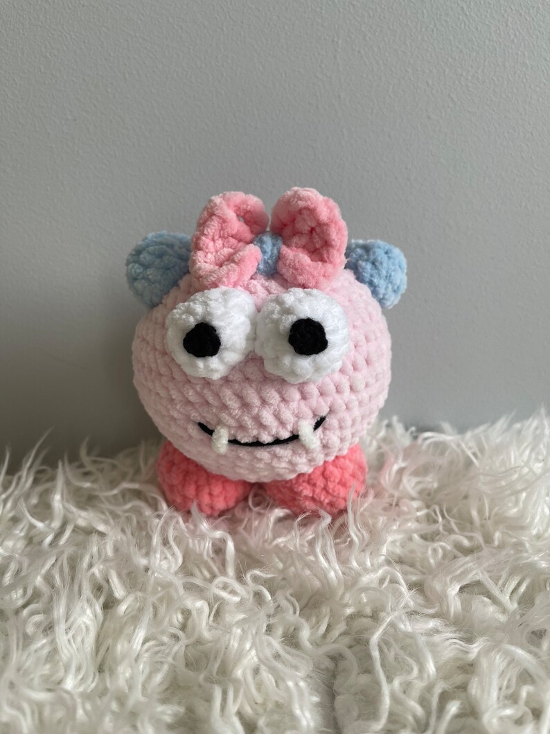 Crochet Monster Pattern, Crochet Pattern for Beginners, Cute Amigurumi Pattern, DIY Spring craft, Gift for Crochet Lover, Monster Plushie image 7