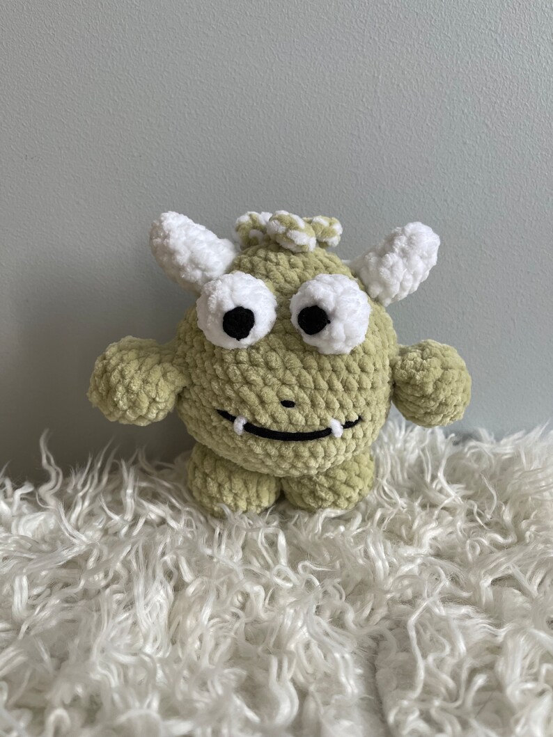 Crochet Monster Pattern, Crochet Pattern for Beginners, Cute Amigurumi Pattern, DIY Spring craft, Gift for Crochet Lover, Monster Plushie image 5