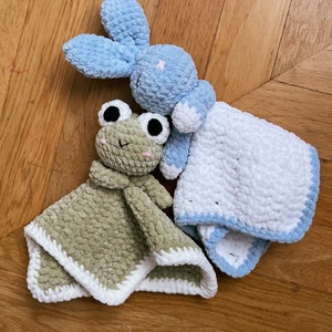 Crochet Frog Lovey, Crochet Baby blanket Pattern, Crochet lovey for baby, DIY baby shower gift, DIY Baby Gift, Crochet pattern for Beginner image 3