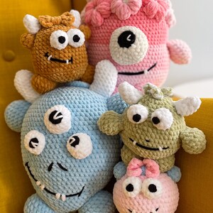 Crochet Monster Pattern, Crochet Pattern for Beginners, Cute Amigurumi Pattern, DIY Spring craft, Gift for Crochet Lover, Monster Plushie image 2