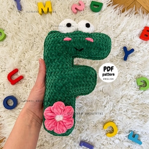 Whimsical Crochet Alphabet Pattern for Little Learners, Amigurumi letter F, Educational crochet pattern, DIY Fun toy for Kids, DIY Alphabet