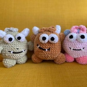 Crochet Monster Pattern, Crochet Pattern for Beginners, Cute Amigurumi Pattern, DIY Spring craft, Gift for Crochet Lover, Monster Plushie image 3