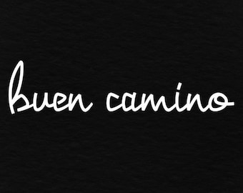 Buen Camino Sticker - Camino de Santiago Styled Script Transfer