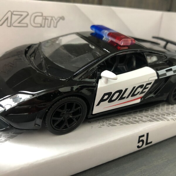 Lamborghini Gallardo LP570-4 Superleggera Highway Police chaser RMZ Metal 1:36 scale pull back model die cast toy car collectible