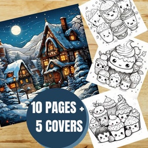 Winter Village Coloring Pages V.1