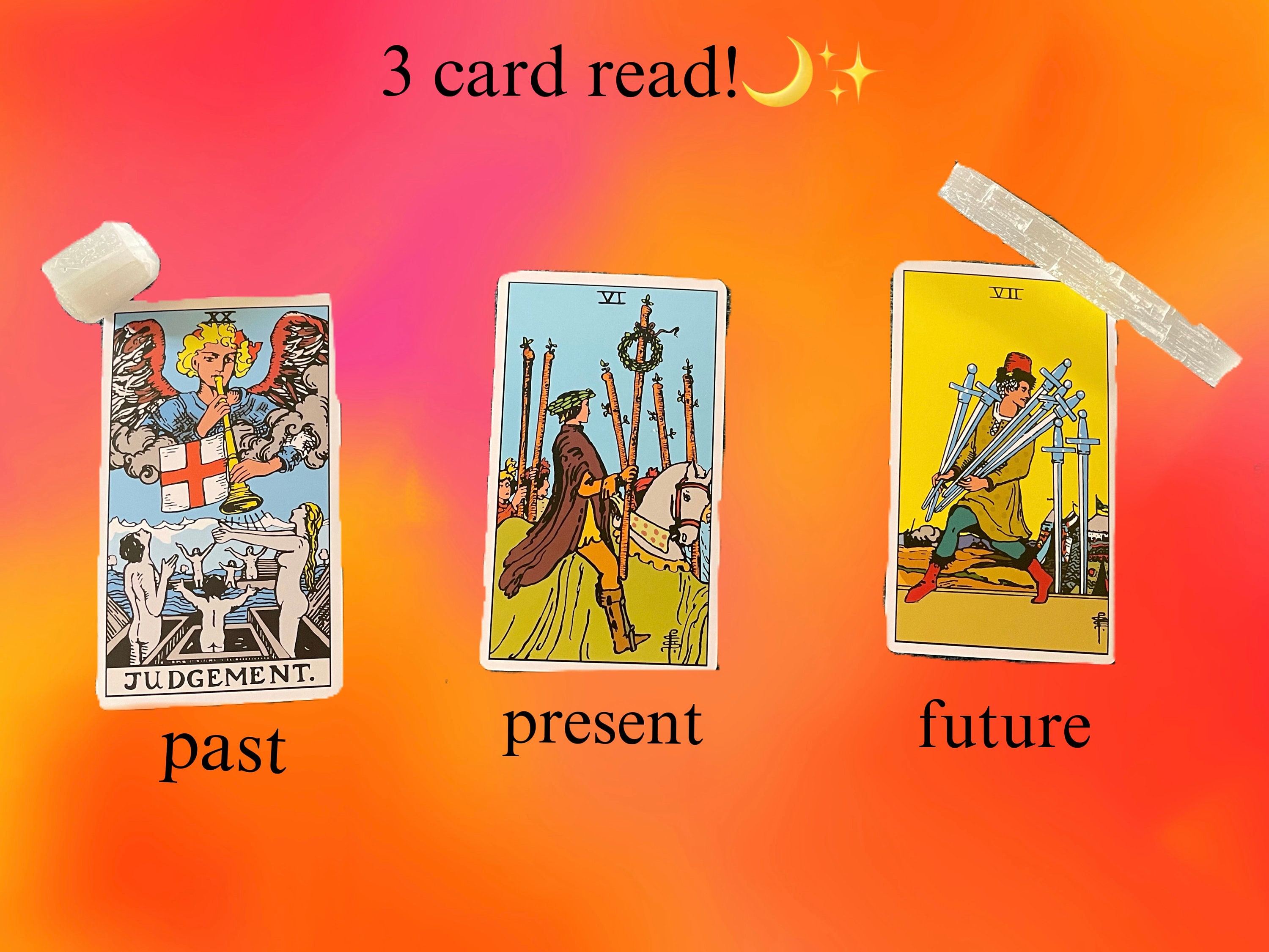 3 Card Spread Past Present and Future Etsy
