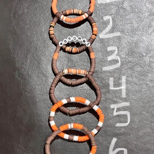 Cleveland Browns #1 Fan - pick one bracelet  or build your own beautiful stack.