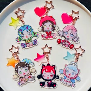 skullpanda SP popmart double sided acrylic keychain bagcharm pursecharm decor charms