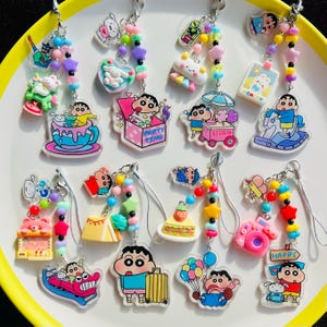 Crayon shinchan in the park acrylic charms phonecharm phonestrap,keychain decor charm