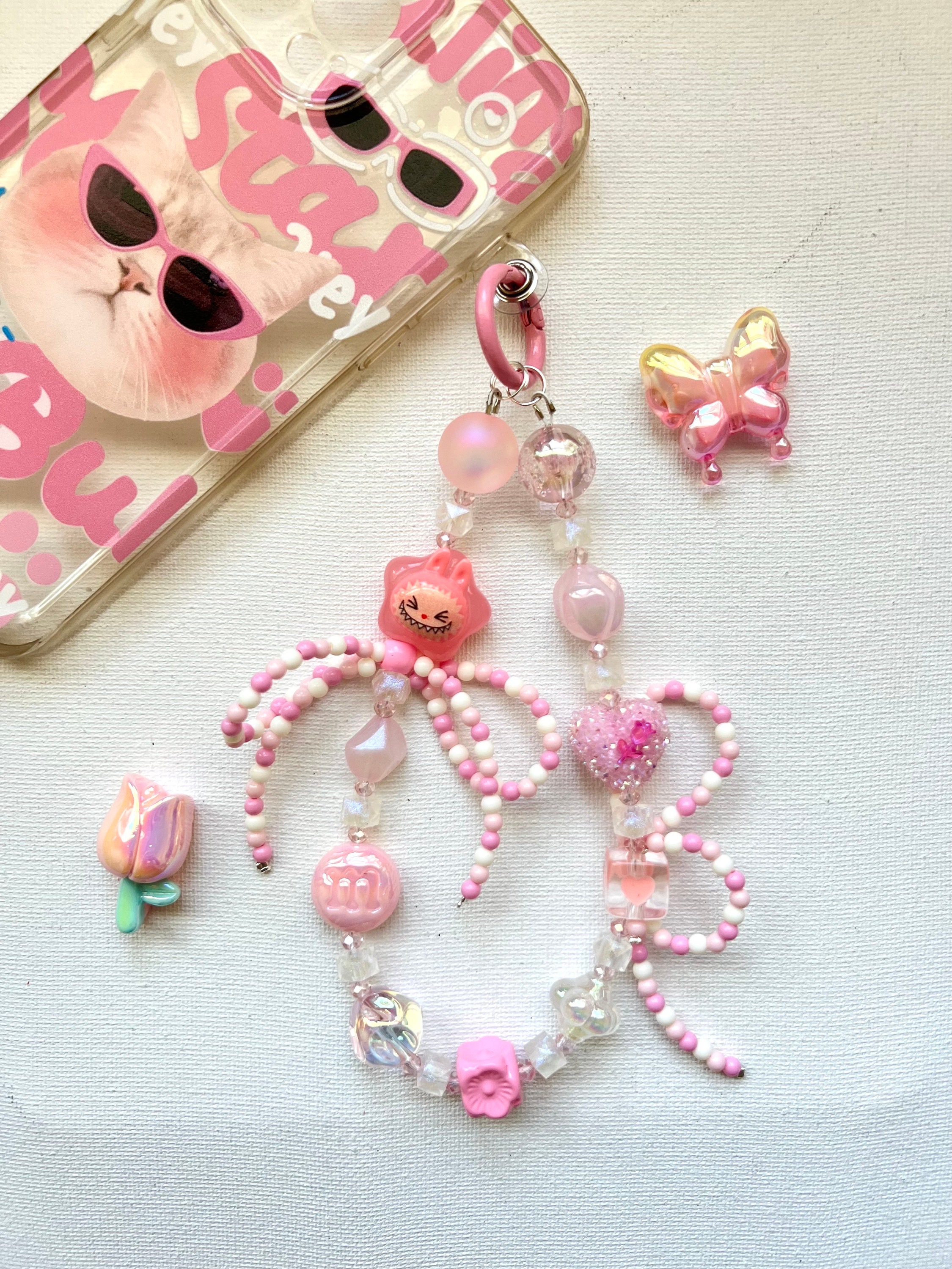 Popmart Labubu Charm,colorful Y2k Kawaii Phone Charm,cute