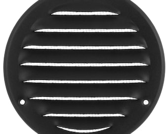 Round Louvered Vent Cover - Black Marine Vent - Boat Ventilation